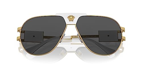 Gold Metal Pilot Sunglasses - Dark Grey Lens Style