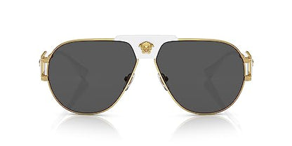 Gold Metal Pilot Sunglasses - Dark Grey Lens Style