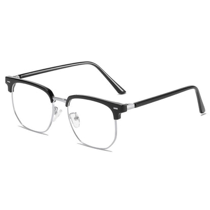 Photochromic Blue Light Glasses - Semi Rimless Rectangle Frame