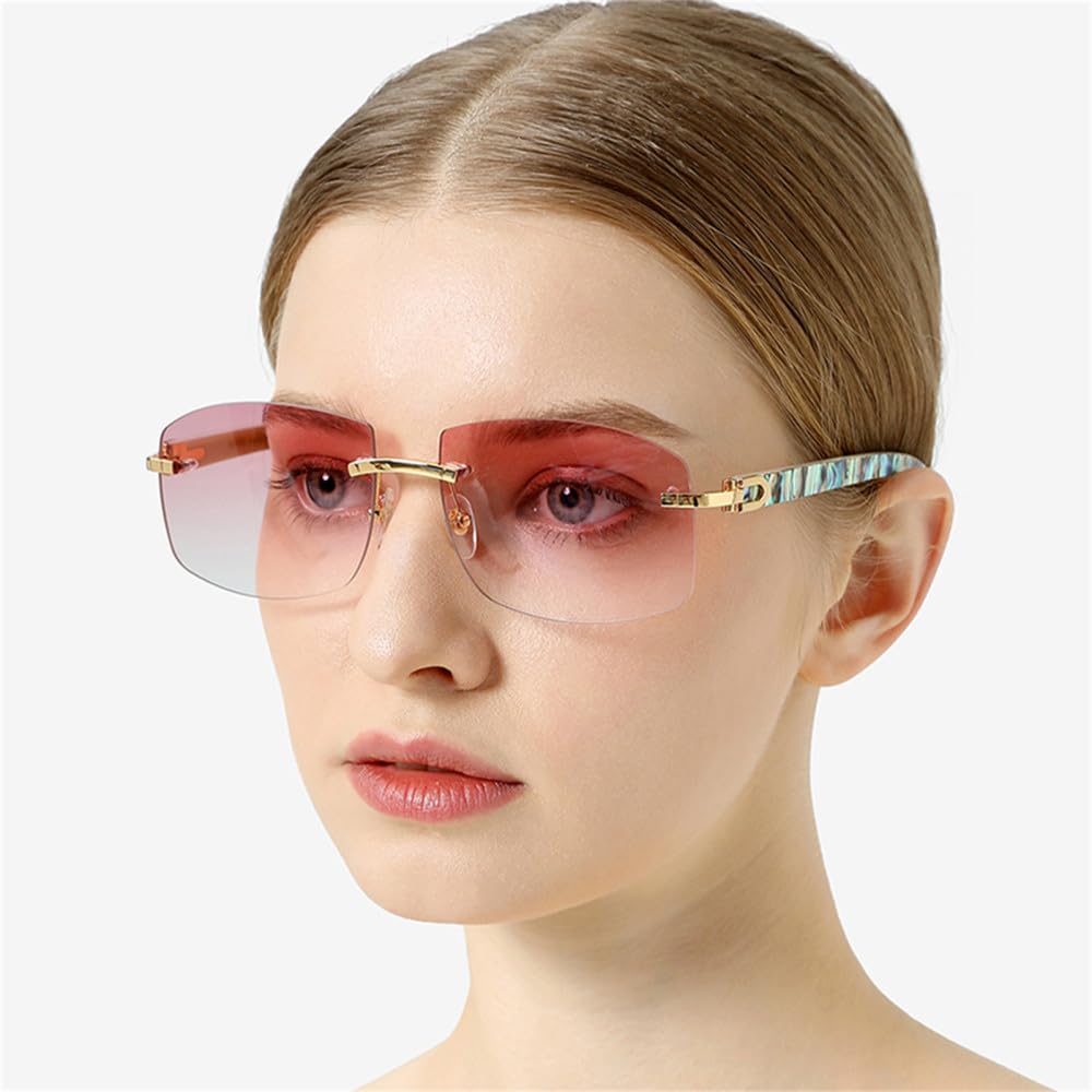 Traveler wearing polarized sunglasses outdoors
