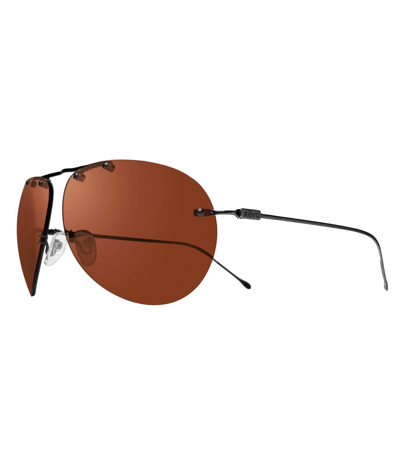 Rimless Titanium Aviator Polarized Sunglasses