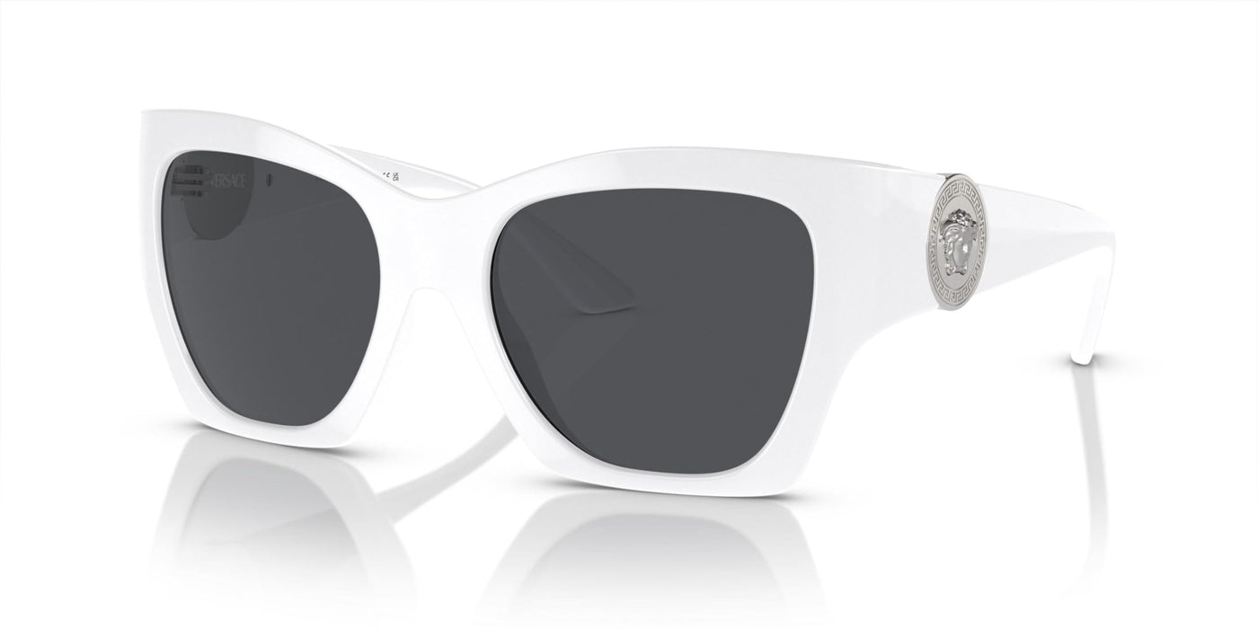 White Frame Fashion Sunglasses - Grey Lens Style