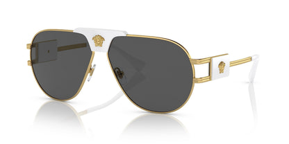 Gold Metal Pilot Sunglasses - Dark Grey Lens Style