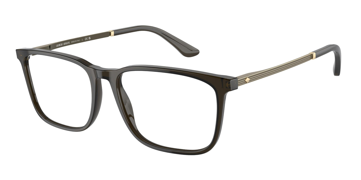 Transparent Olive Green Eyeglasses - Modern Minimal Frame