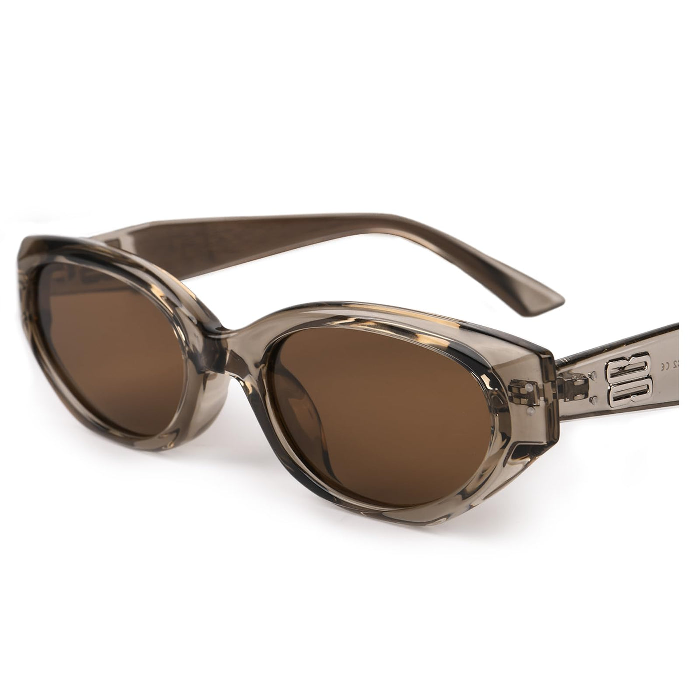 Vintage Oval Cat Eye Polarized Sunglasses - UV400 Shades