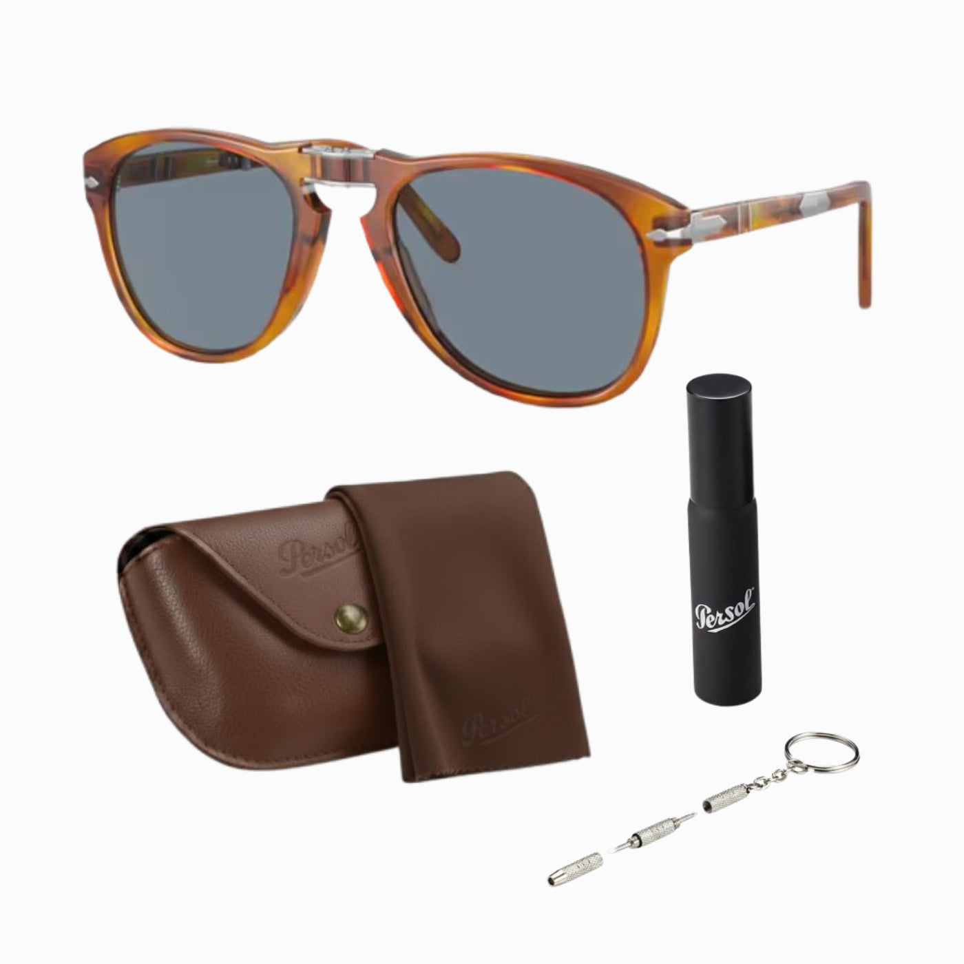 Folding Aviator Sunglasses with Eyewear Kit