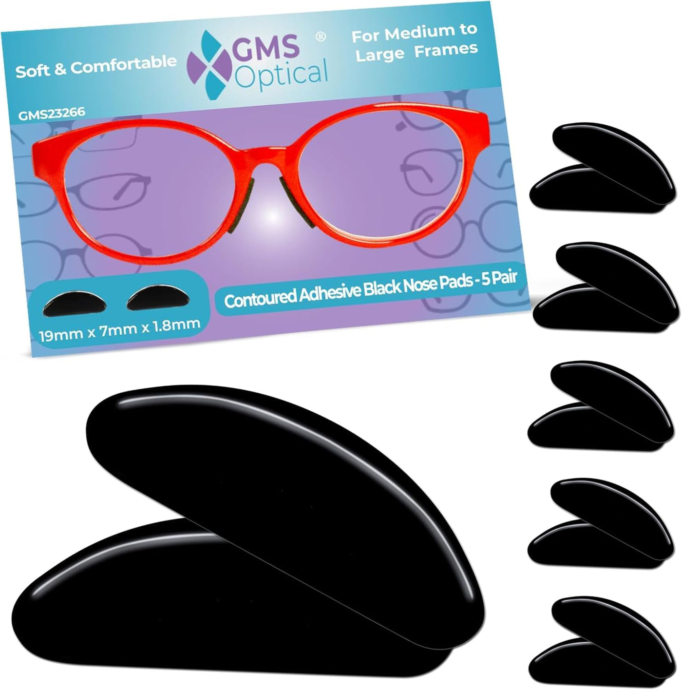 Silicone Adhesive Nose Pads - Non Slip Eyeglass Grips
