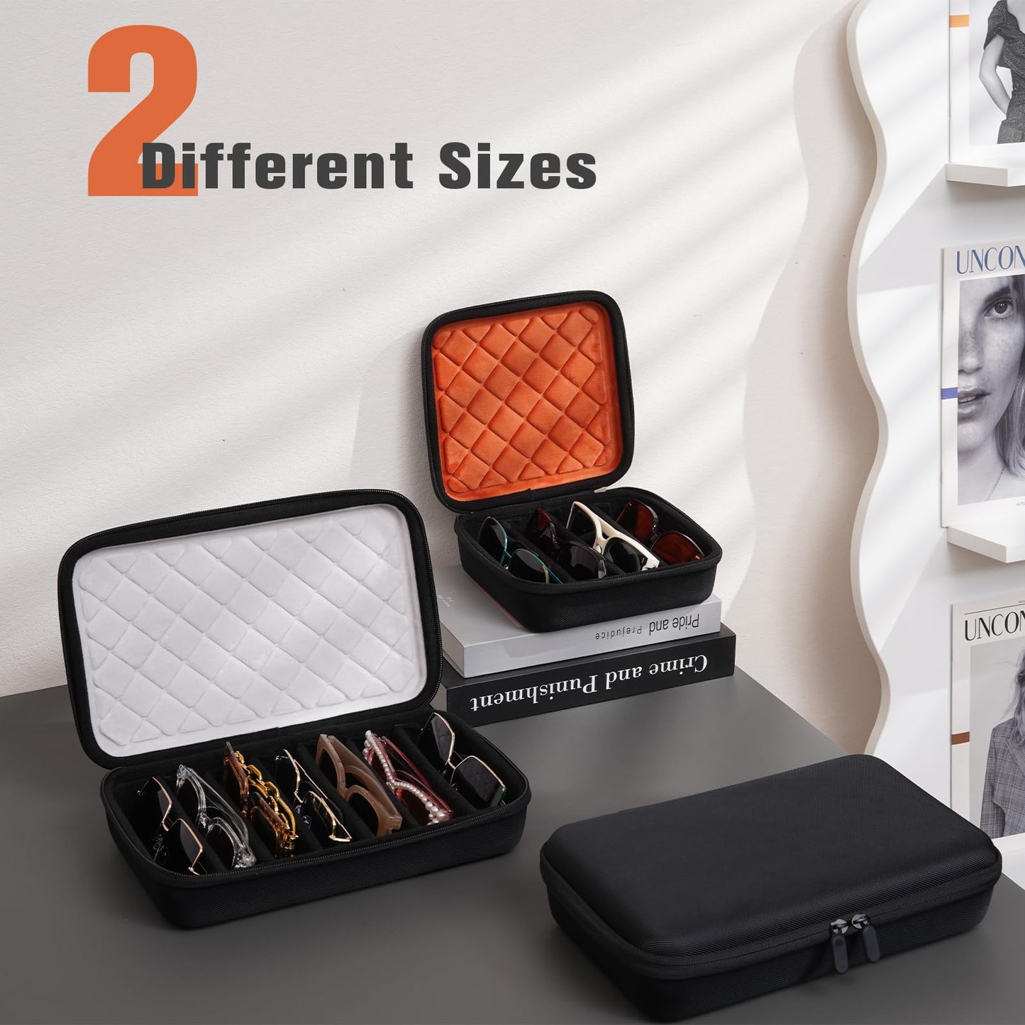 Hard Shell Travel Sunglasses Organizer Case