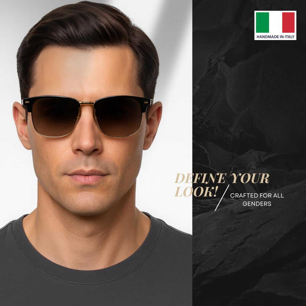 Polarized Square Sunglasses with Eyewear Kit