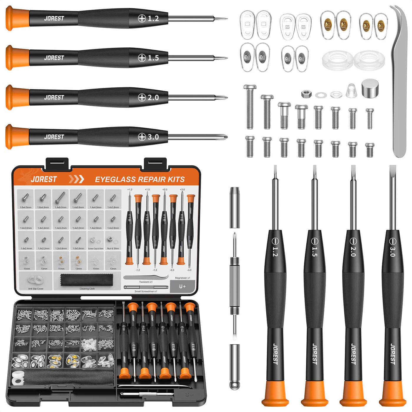 Eyeglass Repair Kit with Screws & Nose Pads