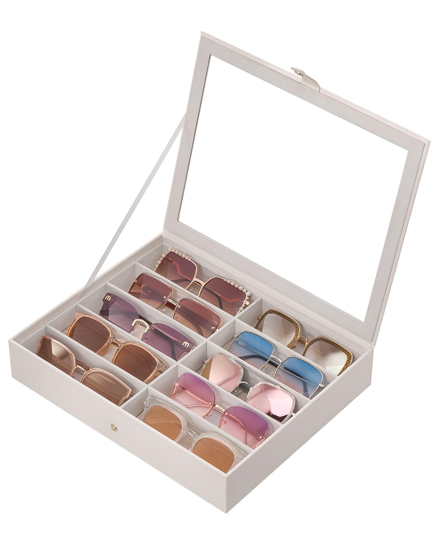 Multi Slot Sunglasses Organizer Box - Eyewear Storage Case